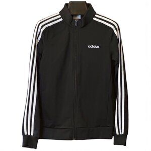 NEW Adidas Classic Women's Track Jacket 3 Stripe Black & White Slim Size Small